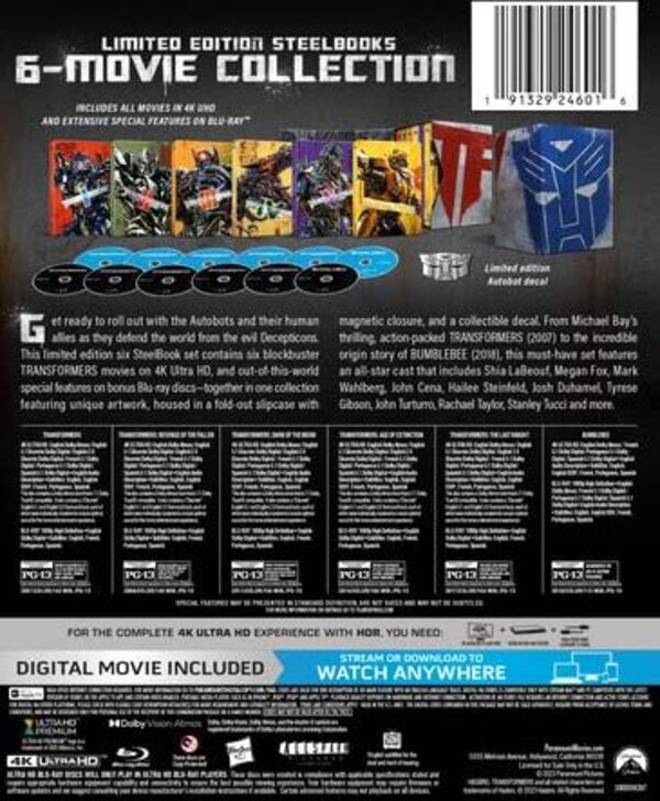 Image Of Transformers Ultimate 4K Collection Steelbook 6 Movies 12 Discs  (11 of 11)